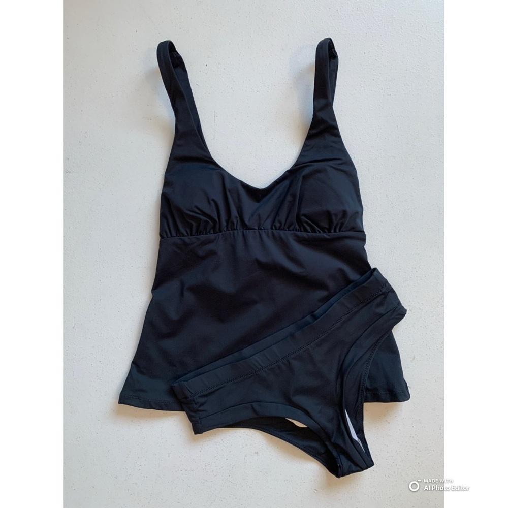 Prana Black Tankini Set Size XS Mallorca Tankini Top
+ Upswell Bottom NWT